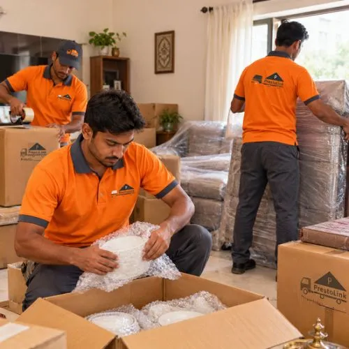 Prestolink Packers and movers Patna to Gurgaon packing household goods safely for relocation